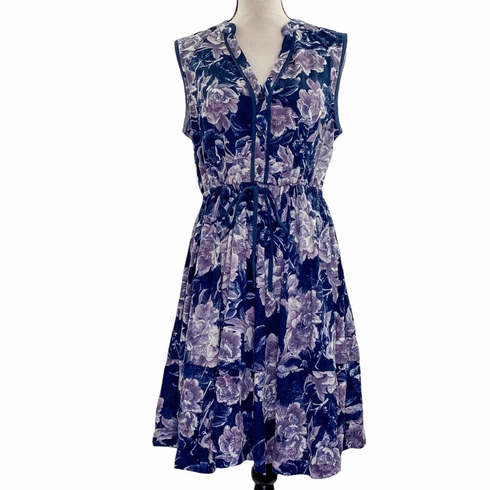 GRAYSON Purple Floral Sleeveless Floral Dress